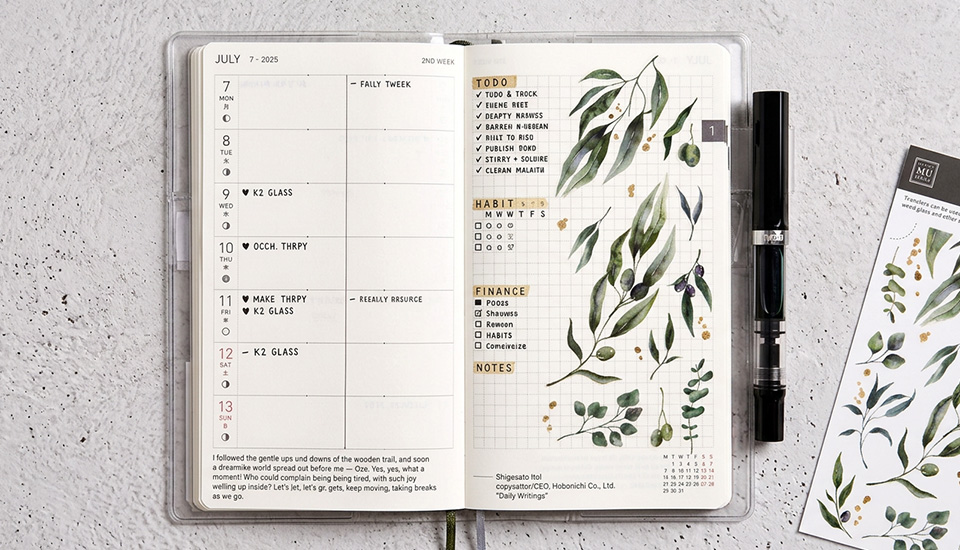diare hobonichi weeks 2